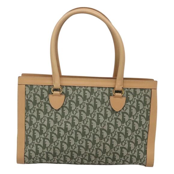 DIOR Trotter Canvas Hand Bag Khaki Gold - Picture 3 of 13